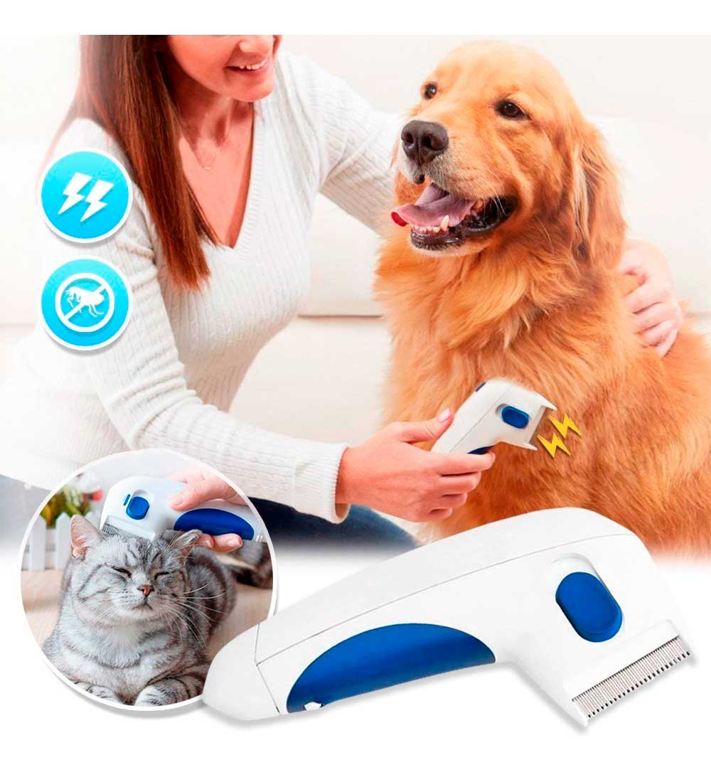 Peine eléctrico antipiojos para mascotas, cepillo asesino para eliminación  de pulgas, pequeño, accesorios para perros y gatos - AliExpress