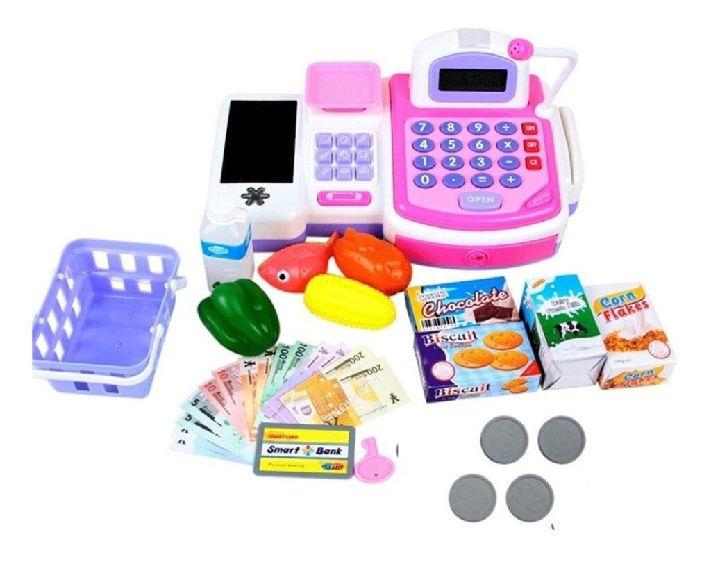 Caja Registradora De Juguete Grande Con Báscula, Micrófono Y Escáner – Luces Y Sonidos, Para Niños De 3 Años En Adelante