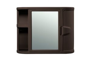 Gabinete de baño con espejo y entrepaños mueble de plastico repisa
