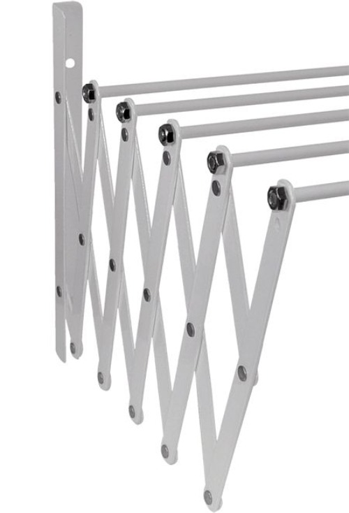TENDEDERO EXTENSIBLE PLEGABLE metalico de pared en aluminio 100cm