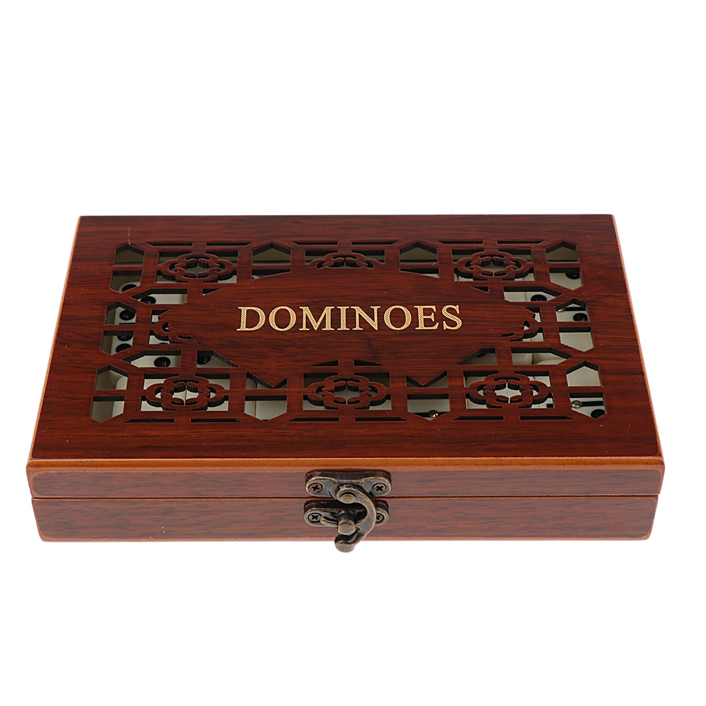 Domino Profesional 28 Piezas Doble 6 Juego Mesa Caja Madera - Canela Hogar