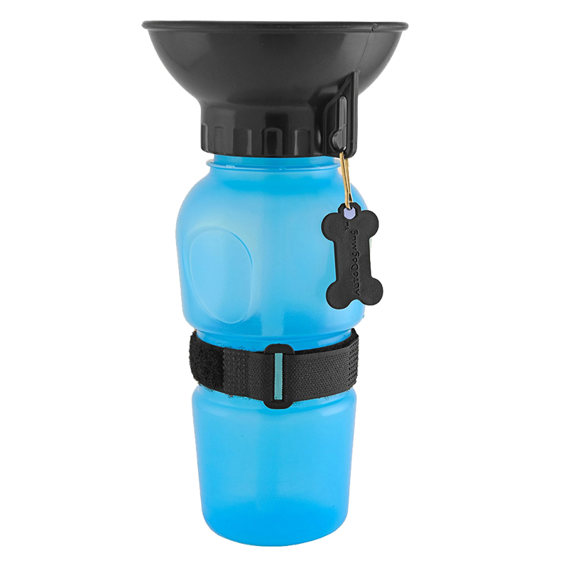 Bebedero de botella Aqua botilito termo portatil Dog para mascotas - Azul