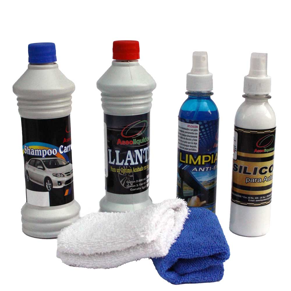 Kit Limpieza Carro Embellecimiento Cuidado Lavado 6 Productos - Canela Hogar