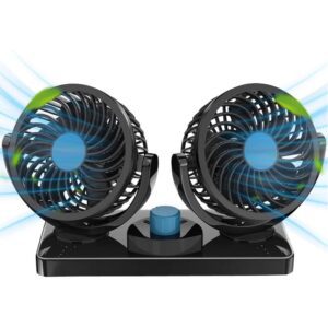 Ventilador Doble Para Carro Ventilacion Vehiculo Ajustable