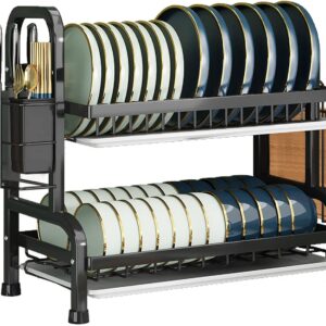 Locero Escurridor Inoxidable Platero 2 Niveles Secaplatos