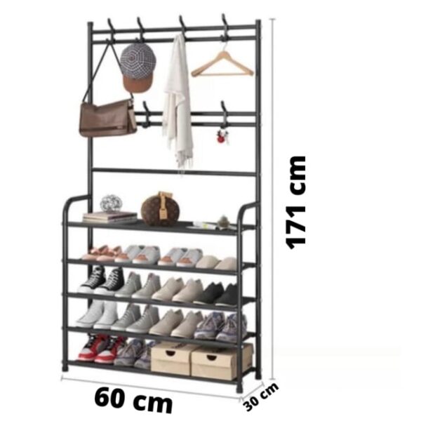 Perchero con Zapatero Organizador Multifuncional | Mueble Recibidor Moderno para Ropa, bolsos y Zapatos - Imagen 3