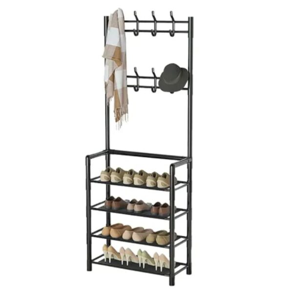 Perchero con Zapatero Organizador Multifuncional | Mueble Recibidor Moderno para Ropa, bolsos y Zapatos