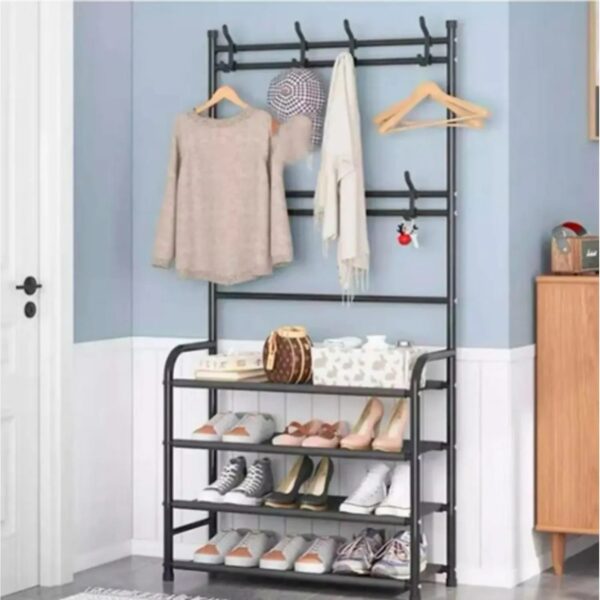 Perchero con Zapatero Organizador Multifuncional | Mueble Recibidor Moderno para Ropa, bolsos y Zapatos - Imagen 2
