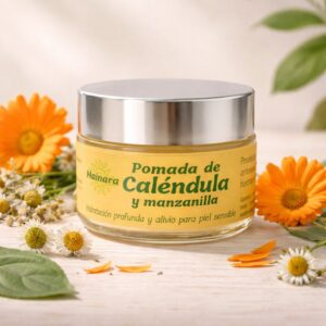 Pomada de calendula y manzanilla | Crema para piel sensible | Unguento cicatrizante