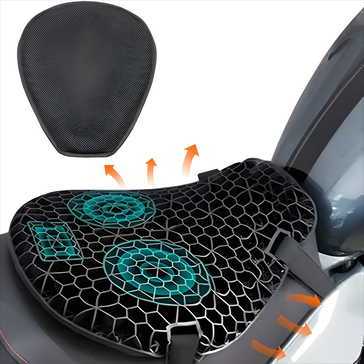 Cojin silicona gel universal para moto impermeable con funda - Imagen 9