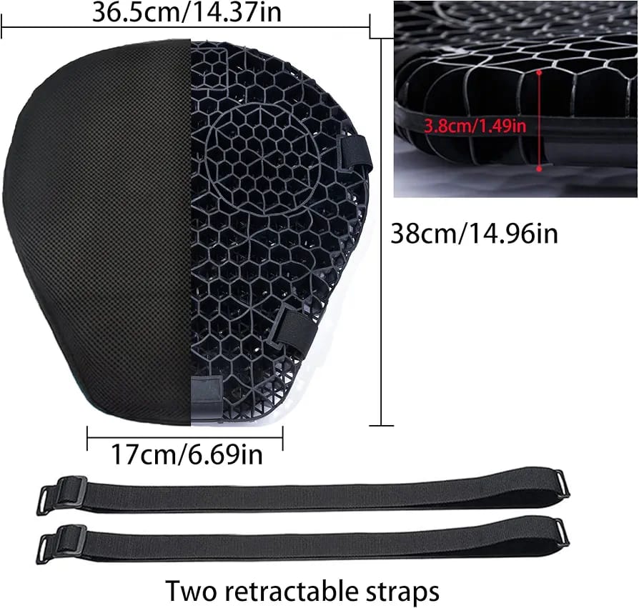 Cojin silicona gel universal para moto impermeable con funda - Imagen 5